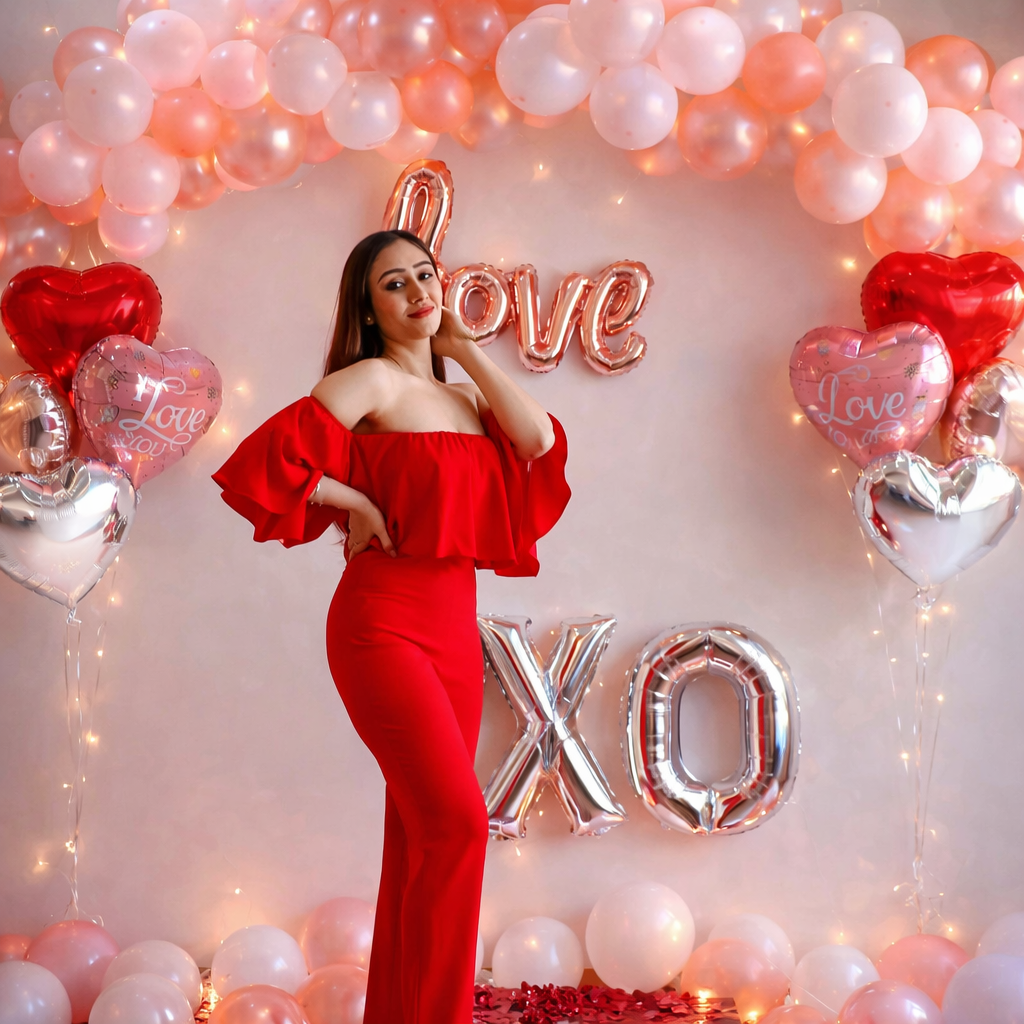 Blush Romance Balloon Photo Backdrop